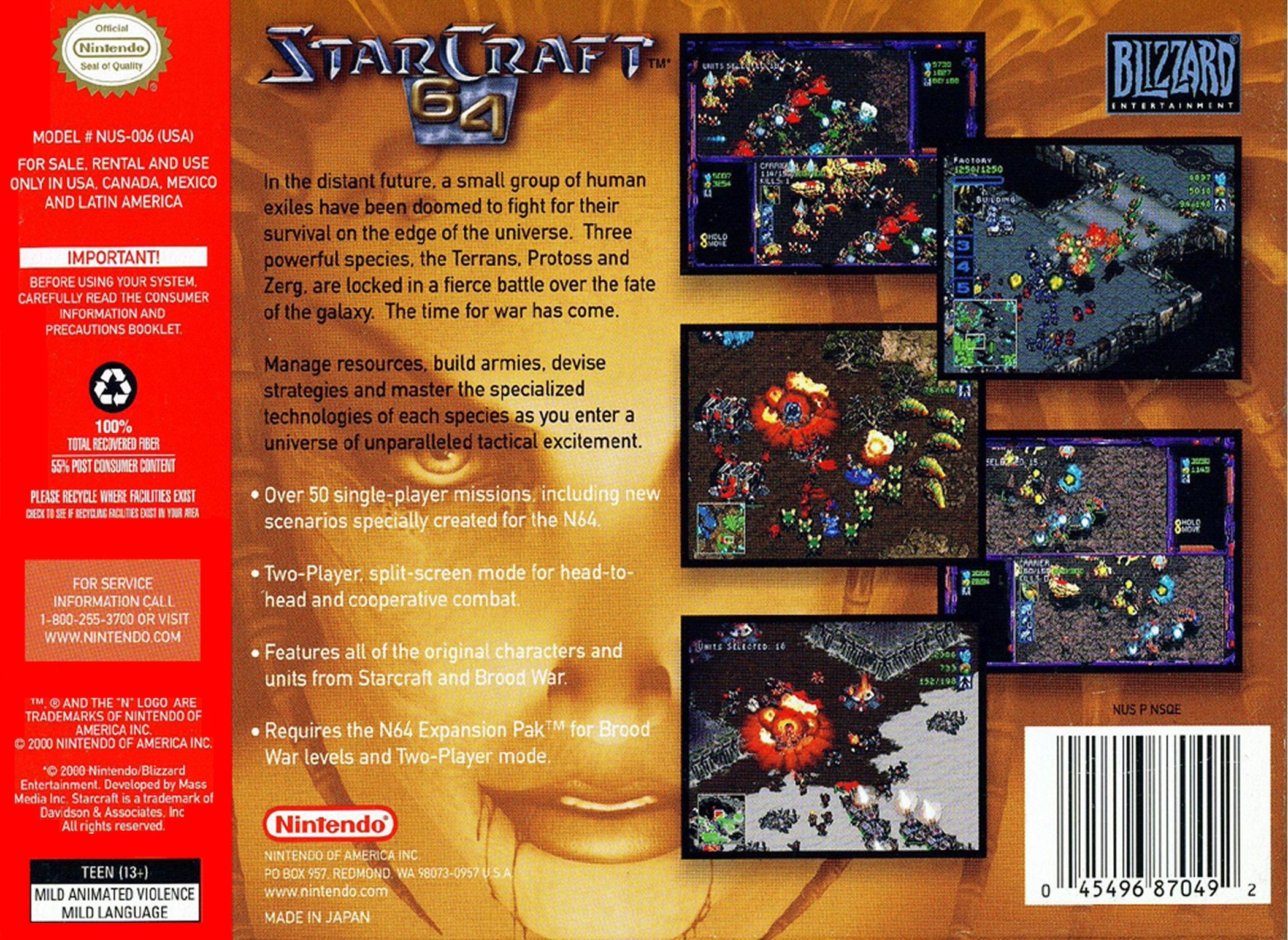 Starcraft 64 N64 - Video Game - Used - CaveGamers - Image 2