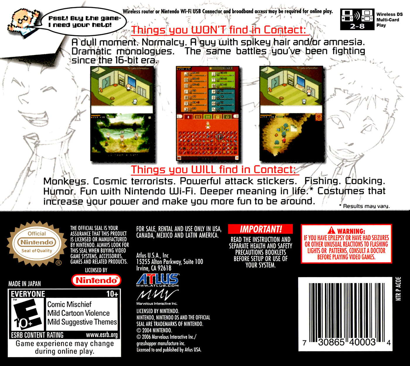 Contact DS - Video Game - Used - CaveGamers - Image 2