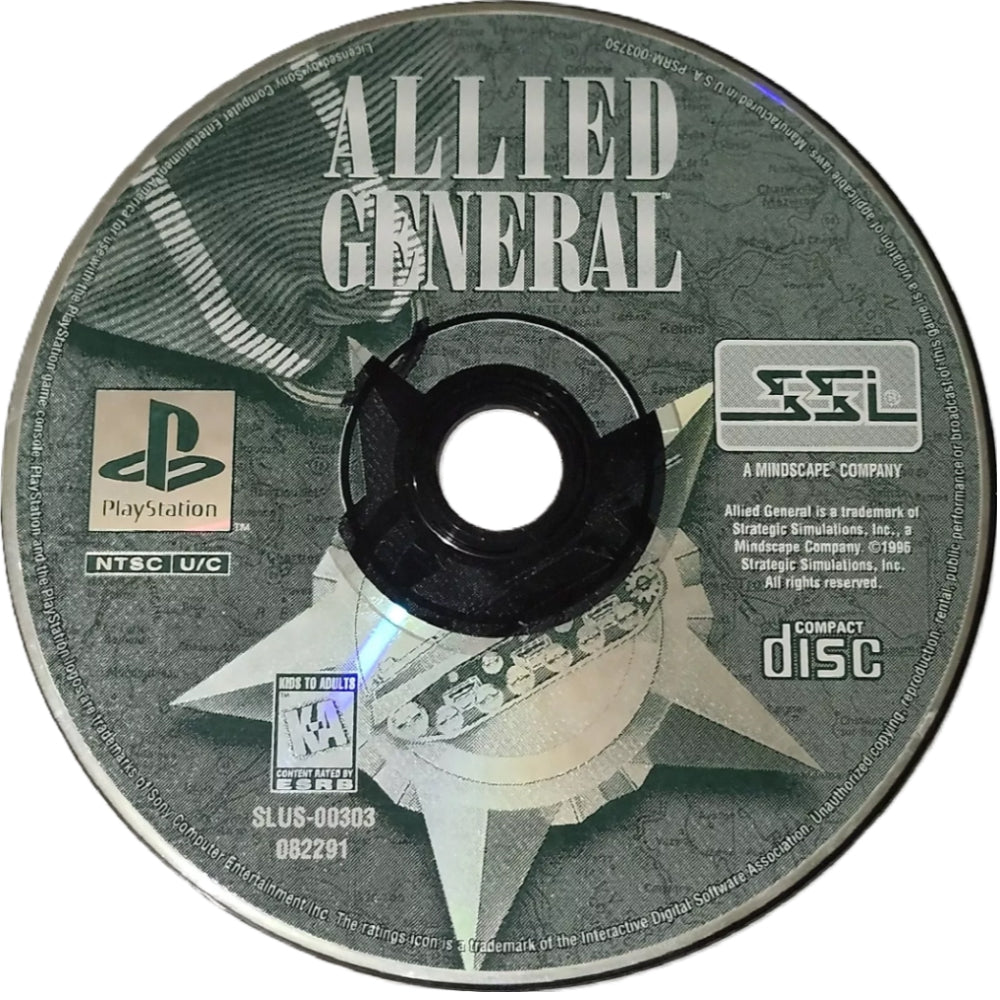 Allied General Playstation - Video Game - Used - CaveGamers - Image 3