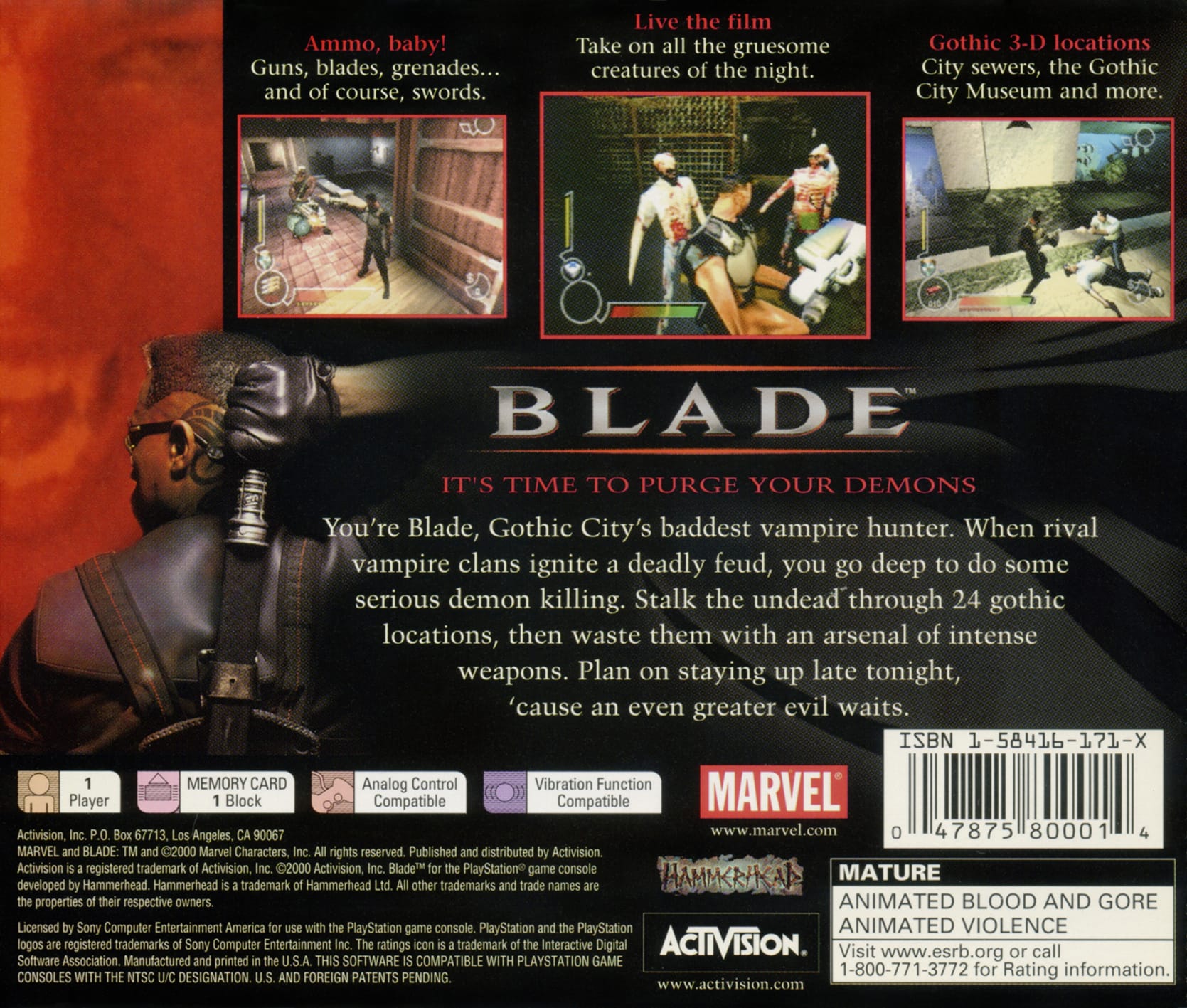 Blade Playstation - Video Game - Used - CaveGamers - Image 2