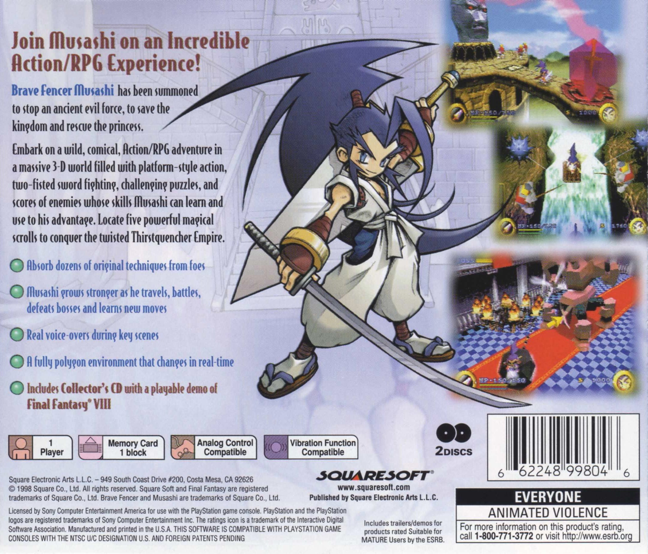 Brave Fencer Musashi Playstation - Video Game - Used - CaveGamers - Image 2
