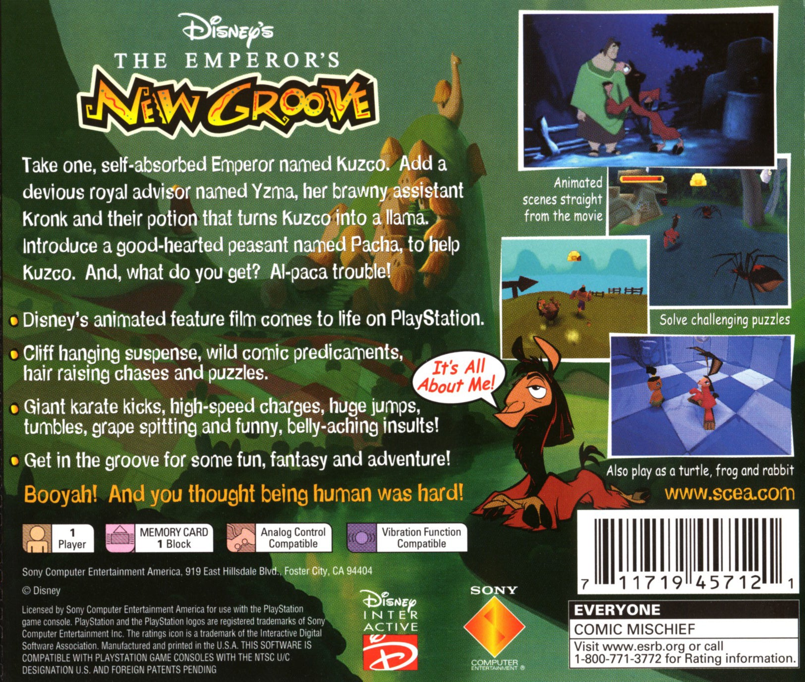 Emperor's New Groove Playstation - Video Game - Used - CaveGamers - Image 2