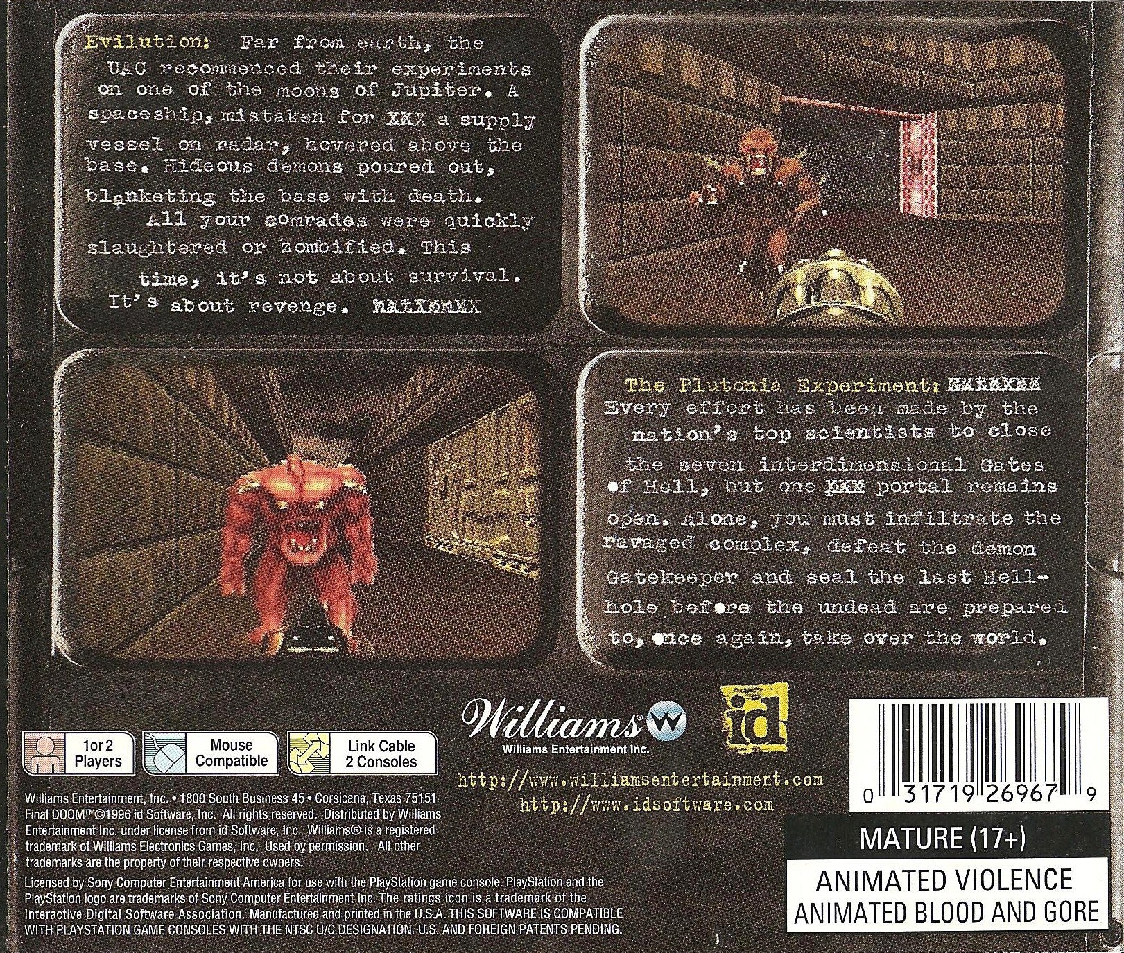 Final Doom Playstation - Video Game - Used - CaveGamers - Image 2