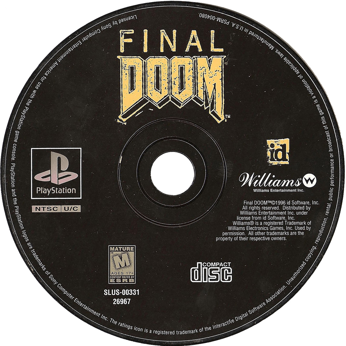 Final Doom Playstation - Video Game - Used - CaveGamers - Image 3
