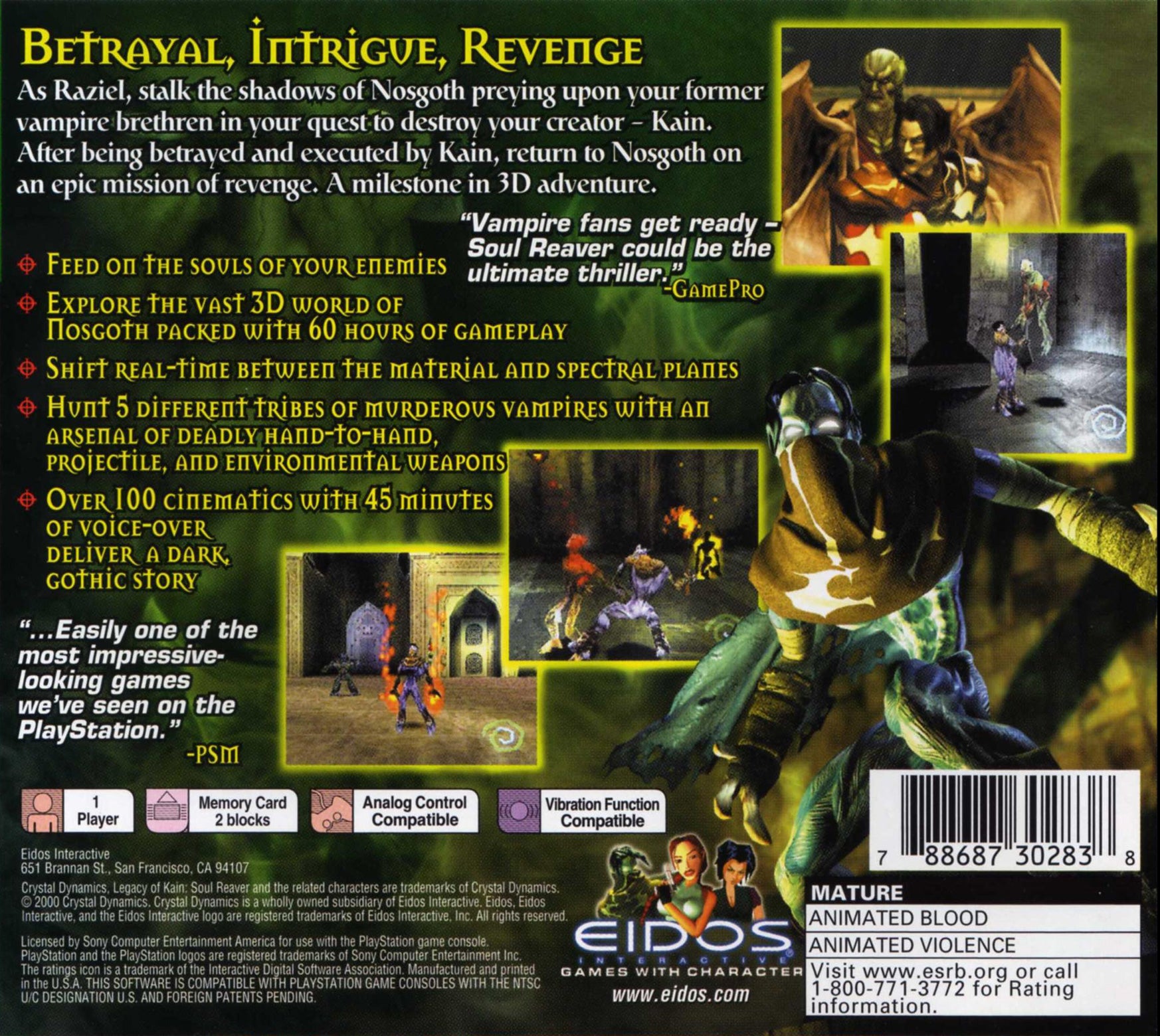 Legacy of Kain Soul Reaver Playstation - Video Game - Used - CaveGamers - Image 2