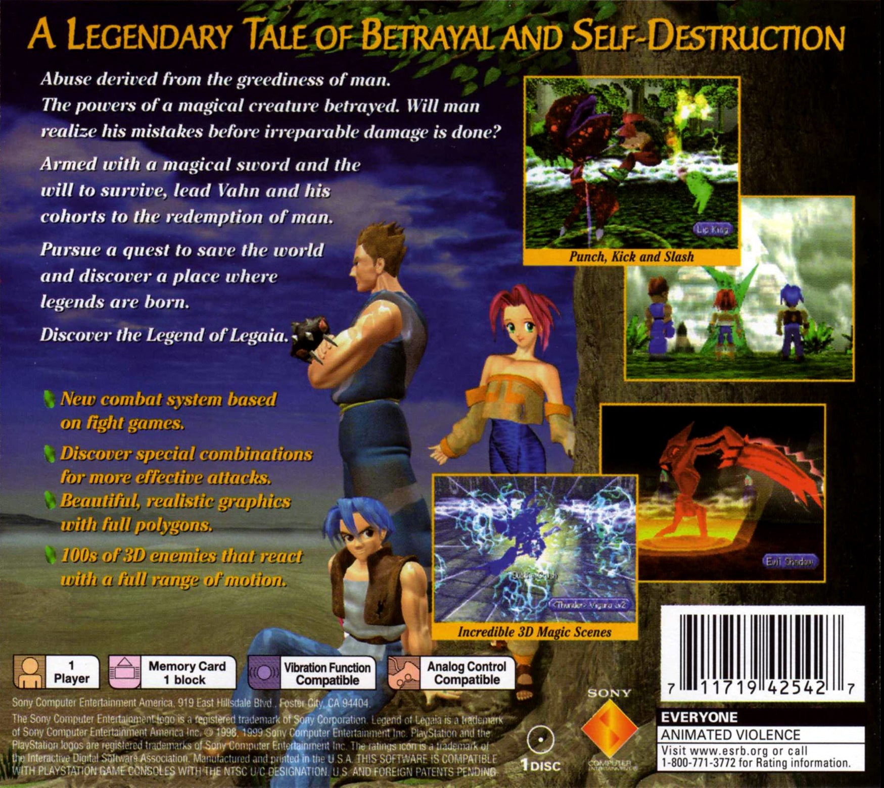 Legend of Legaia Playstation - Video Game - Used - CaveGamers - Image 2