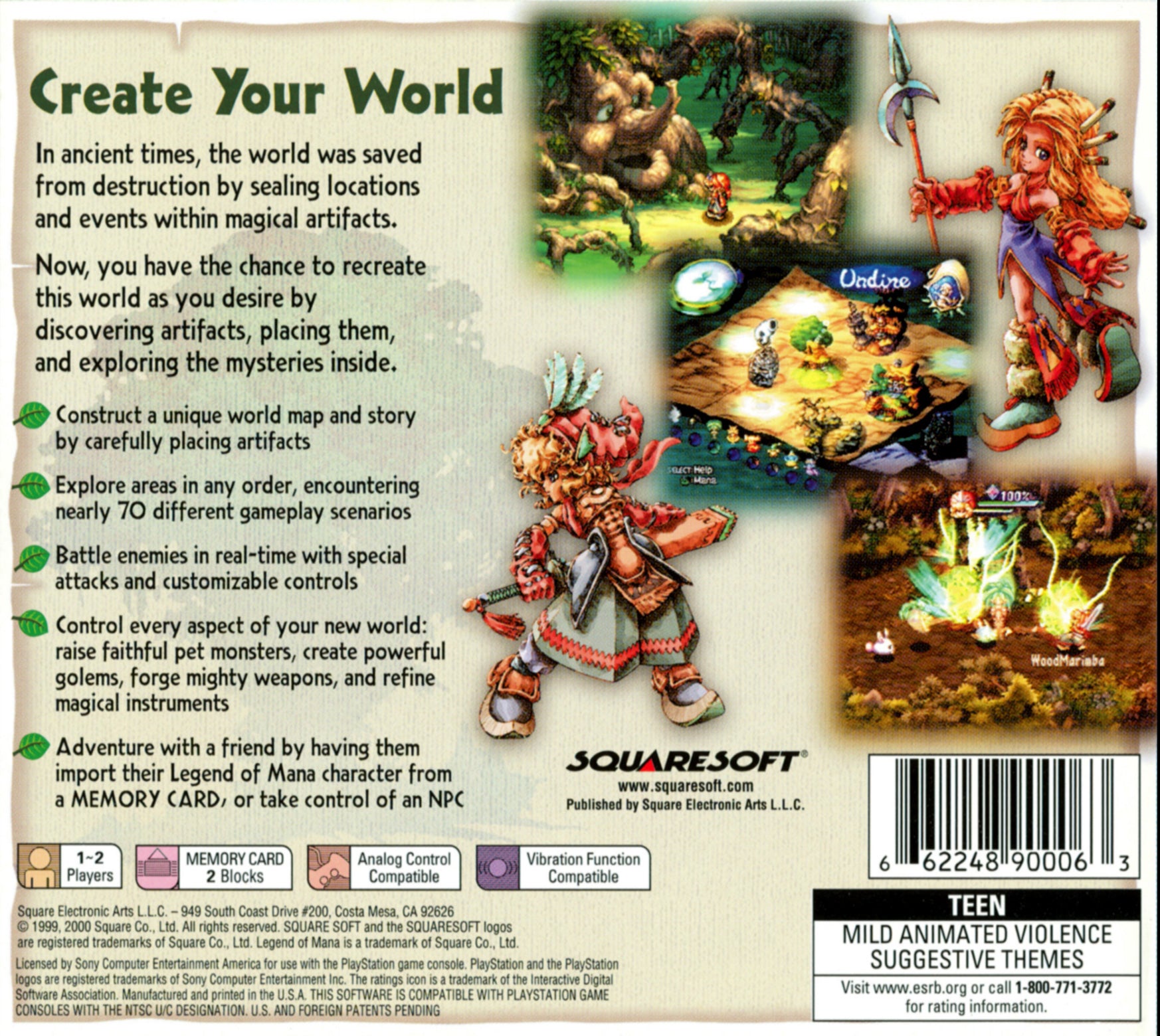Legend of Mana Playstation - Video Game - Used - CaveGamers - Image 2