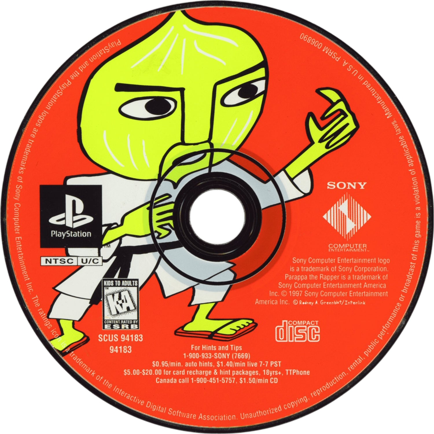 PaRappa the Rapper Playstation - Video Game - Used - CaveGamers - Image 3