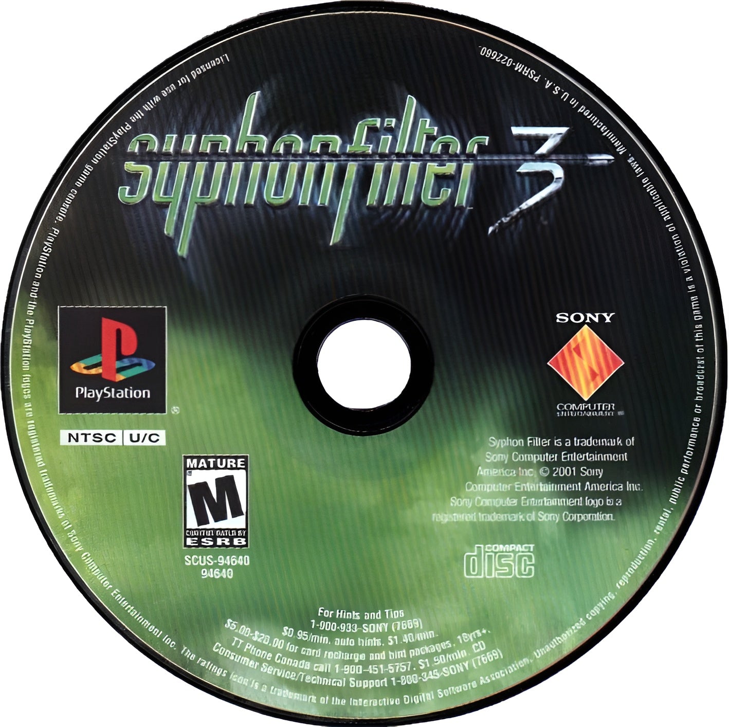 Syphon Filter 3 Playstation - Video Game - Used - CaveGamers - Image 3