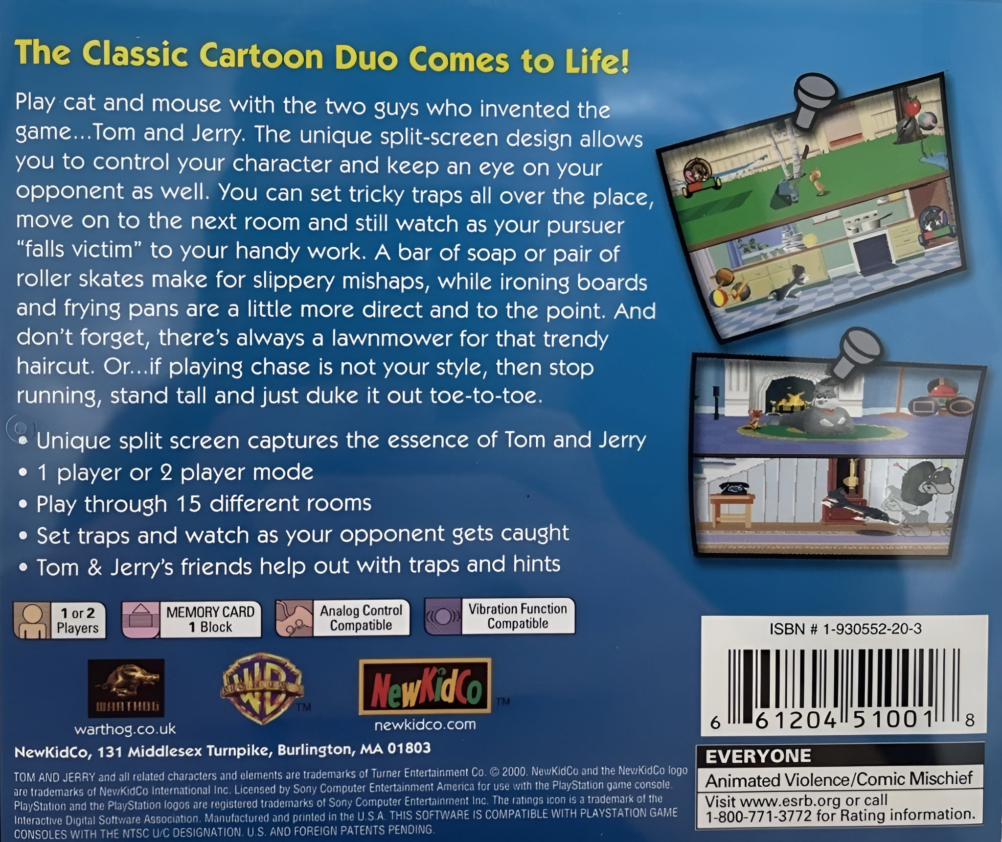 Tom and Jerry In House Trap Playstation - Video Game - Used - CaveGamers - Image 2