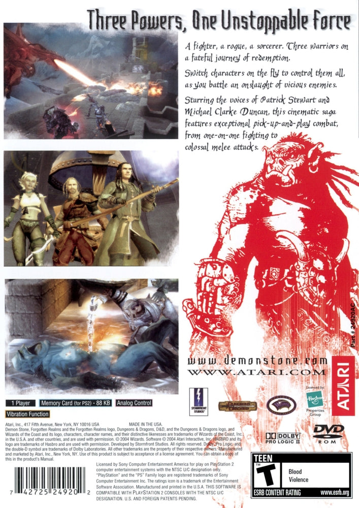 Demon Stone PS2 - Video Game - Used - CaveGamers - Image 2
