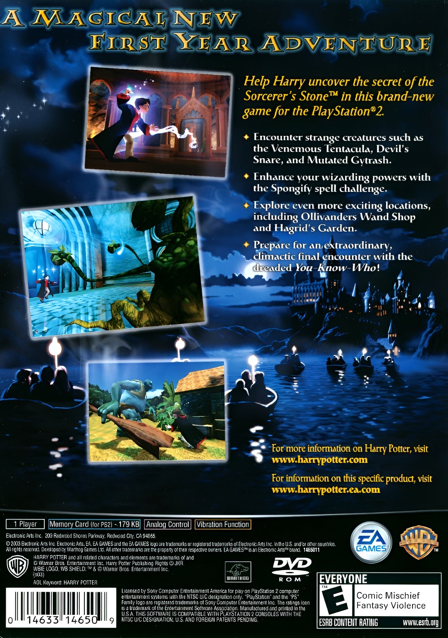 Harry Potter and the Sorcerer's Stone PS2 - Video Game - Used - CaveGamers - Image 2