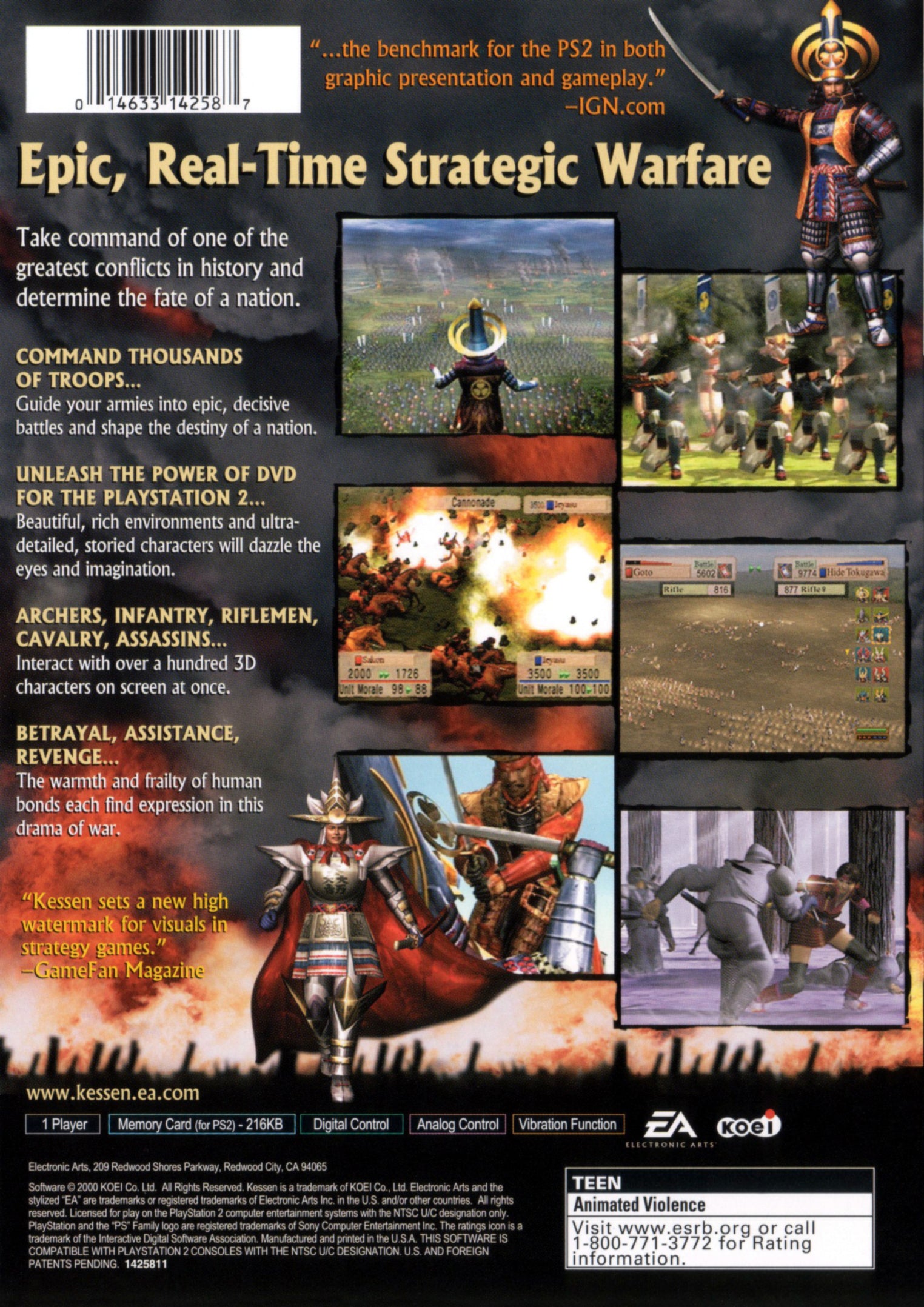 Kessen PS2 - Video Game - Used - CaveGamers - Image 2