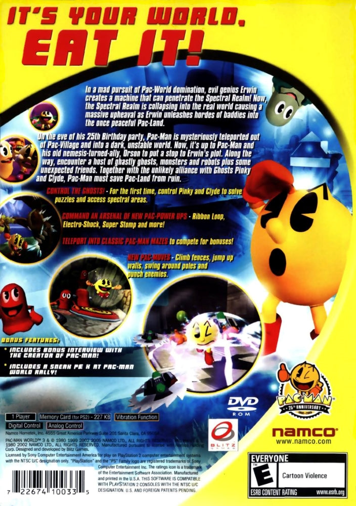 Pac-Man World 3 PS2 - Video Game - Used - CaveGamers - Image 2