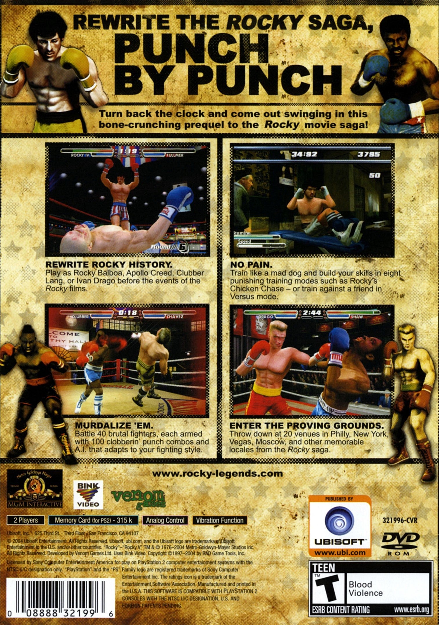Rocky Legends PS2 - Video Game - Used - CaveGamers - Image 2
