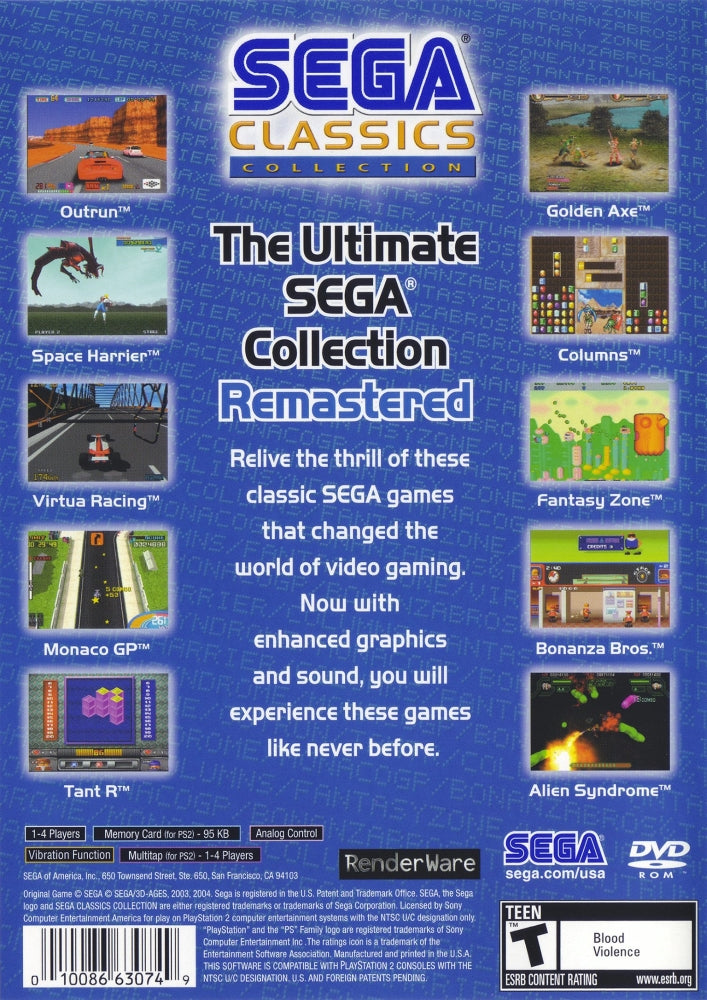 Sega Classics Collection PS2 - Video Game - Used - CaveGamers - Image 2