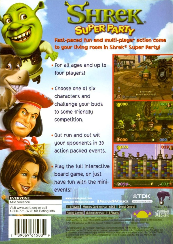Shrek Super Party PS2 - Video Game - Used - CaveGamers - Image 2