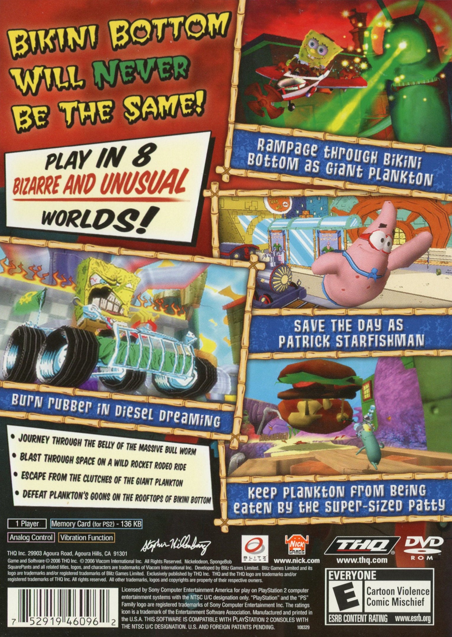 SpongeBob SquarePants Creature from Krusty Krab PS2 - Video Game - Used - CaveGamers - Image 2