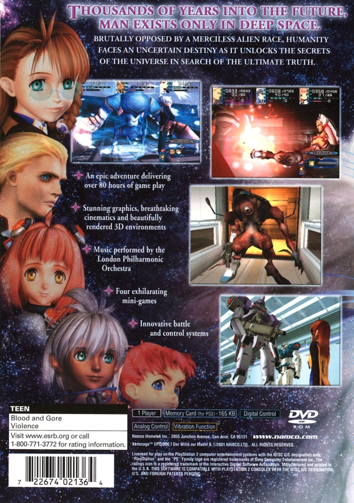 Xenosaga Episode I: Der Wille zur Macht PS2 - Video Game - Used - CaveGamers - Image 2