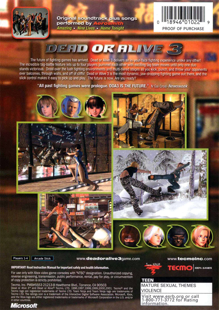 Dead or Alive 3 Xbox - Video Game - Used - CaveGamers - Image 2