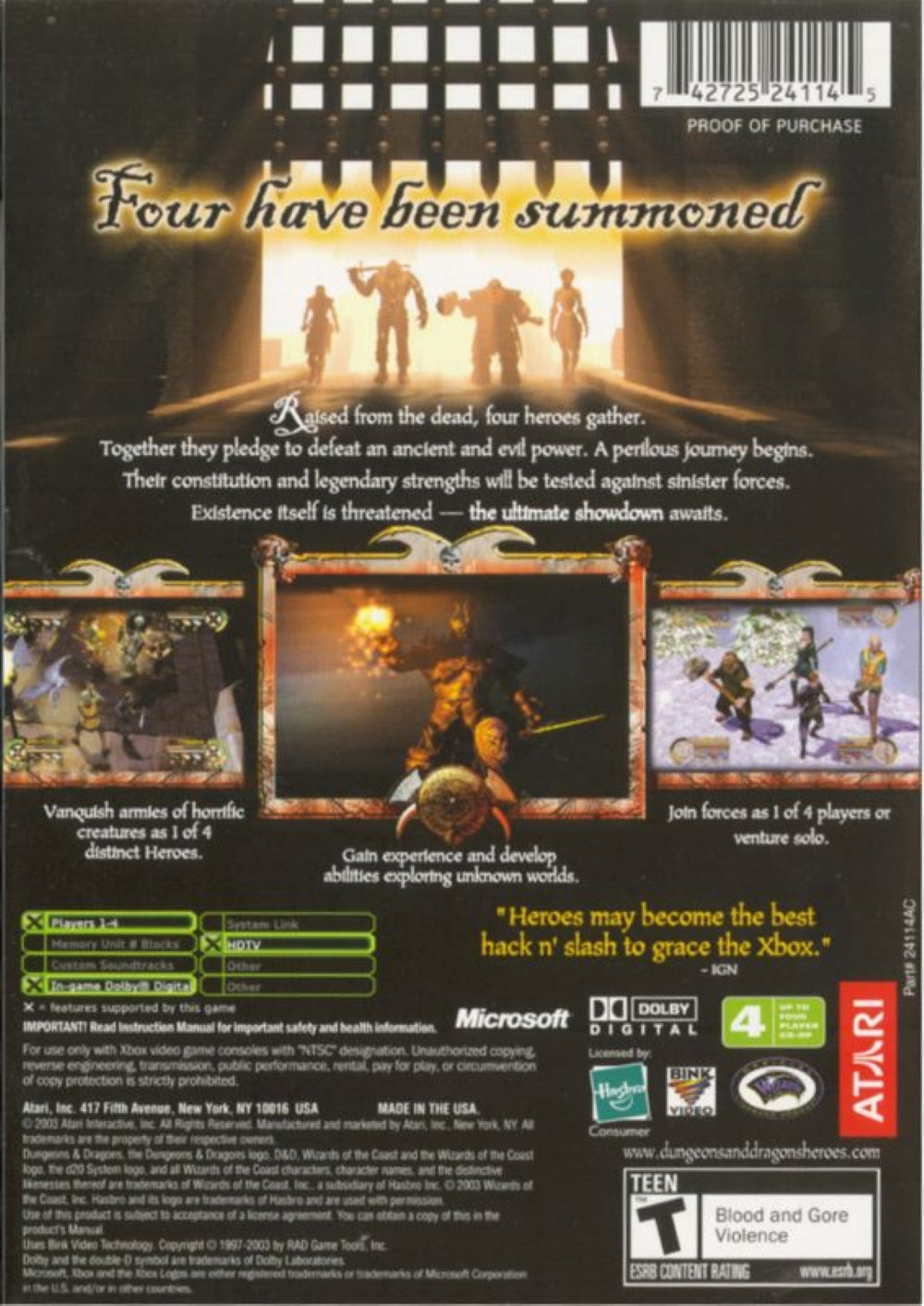 Dungeons & Dragons Heroes Xbox - Video Game - Used - CaveGamers - Image 2