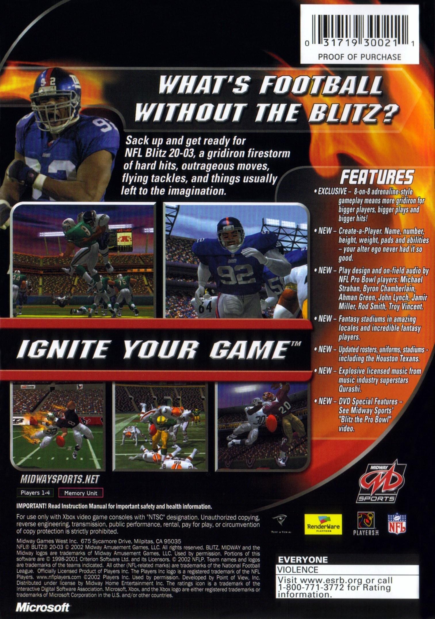NFL Blitz 2003 Xbox - Video Game - Used - CaveGamers - Image 2