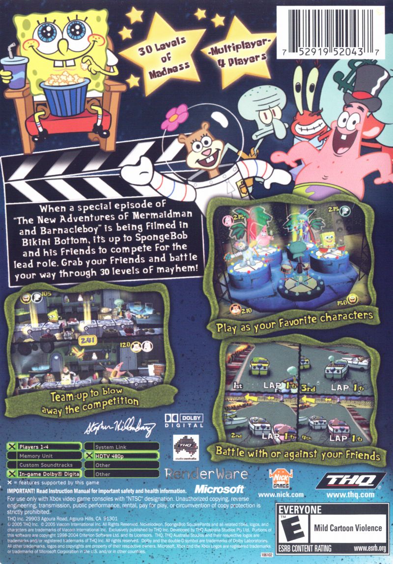 SpongeBob SquarePants Lights Camera Pants