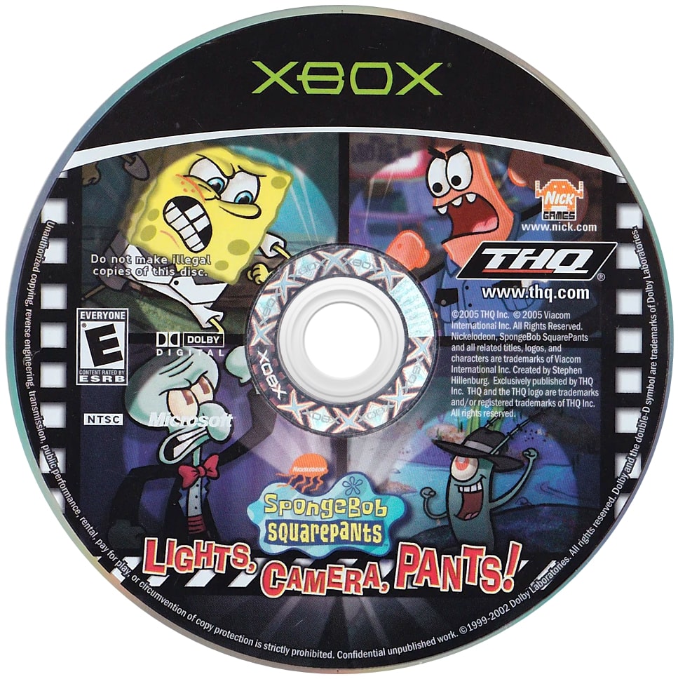 SpongeBob SquarePants Lights Camera Pants Xbox - Video Game - Used - CaveGamers - Image 3