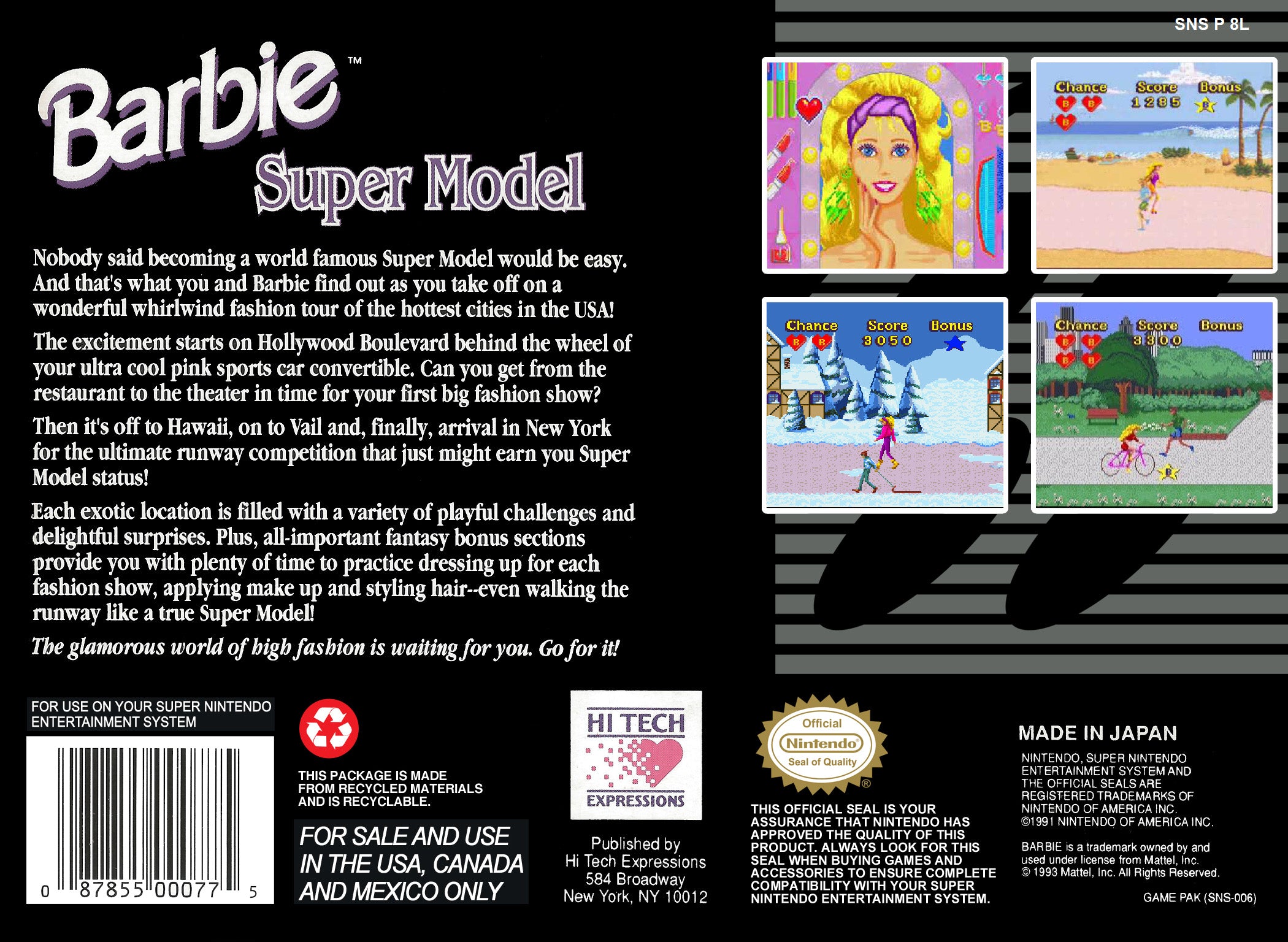 Barbie Super Model SNES - Video Game - Used - CaveGamers - Image 2