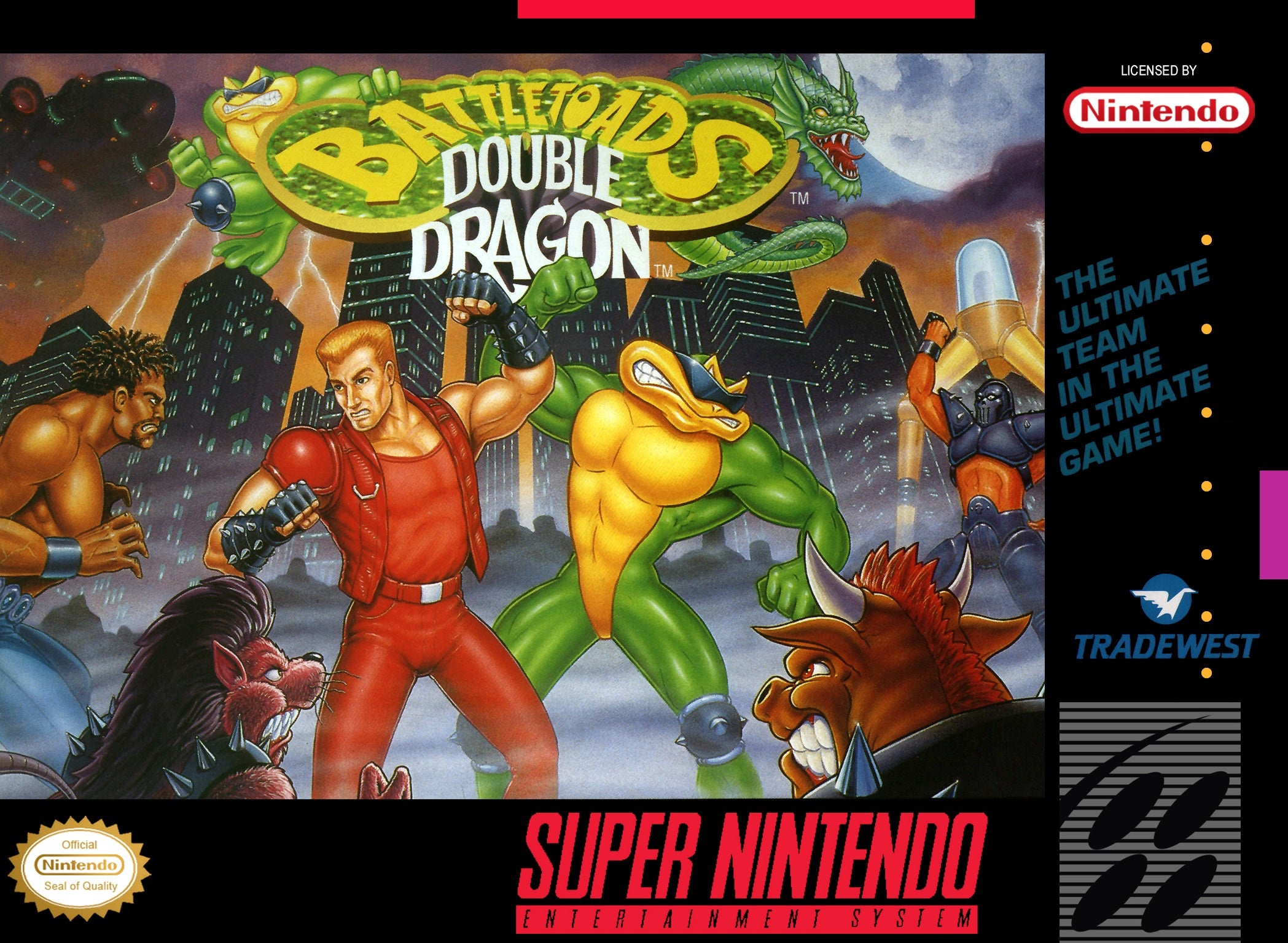 Battletoads and Double Dragon The Ultimate Team SNES - Video Game - Used - CaveGamers