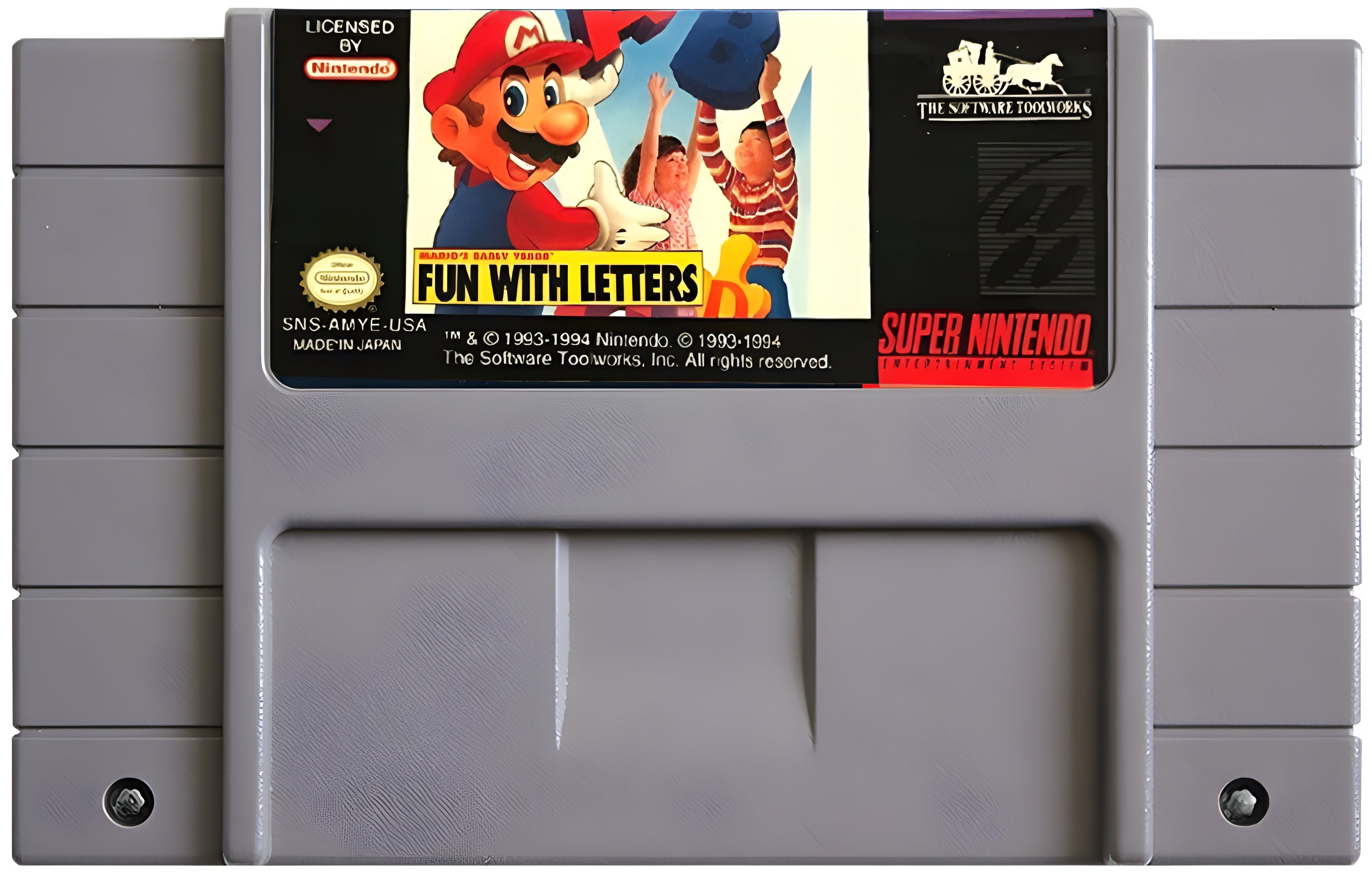 Mario's Early Years Fun with Letters SNES - Video Game - Used - CaveGamers - Image 3
