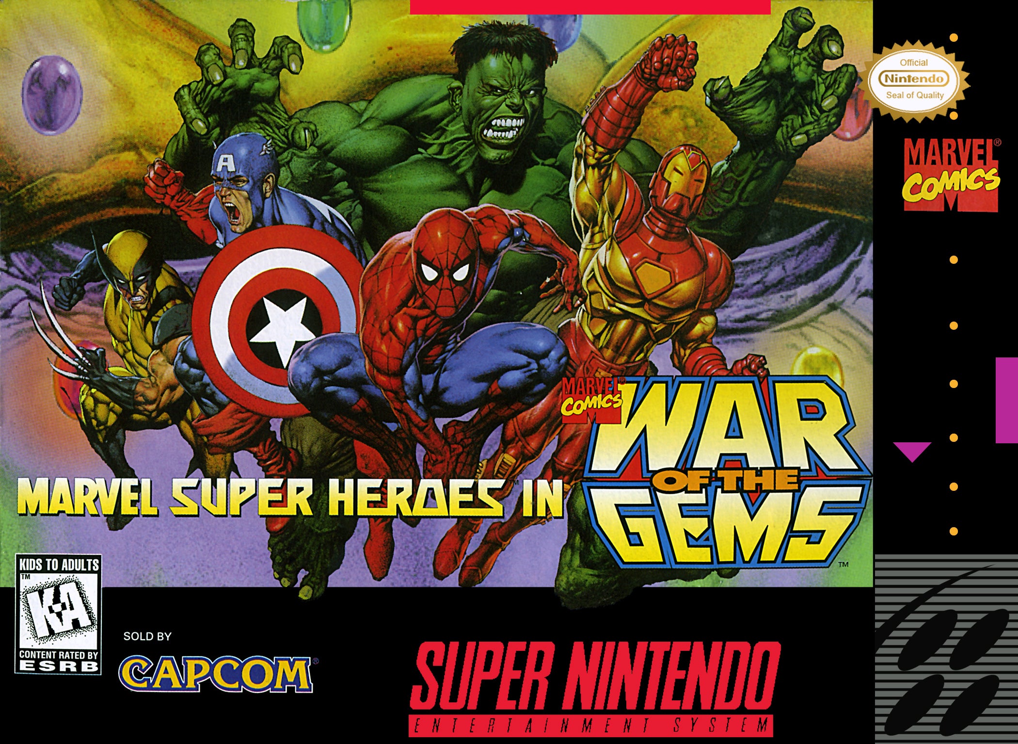 Marvel Super Heroes in War of the Gems SNES - Video Game - Used - CaveGamers