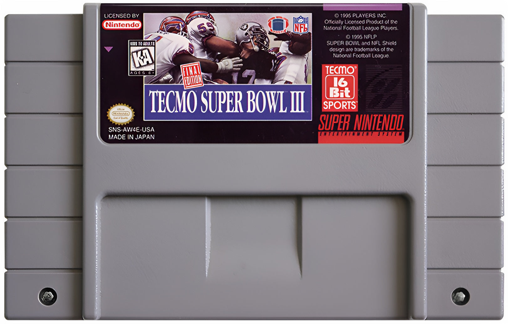 Tecmo Super Bowl III SNES - Video Game - Used - CaveGamers - Image 3
