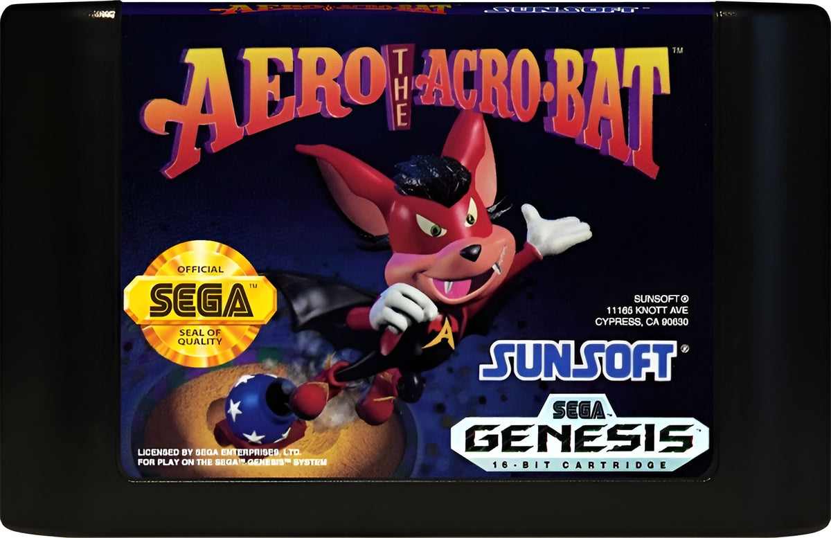 Aero the Acro-Bat Genesis - Video Game - Used - CaveGamers - Image 3