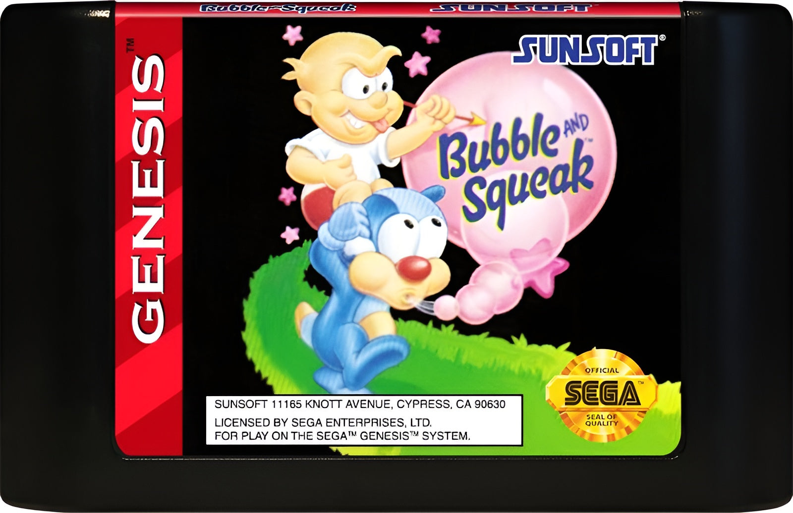 Bubble and Squeak Genesis - Video Game - Used - CaveGamers - Image 3