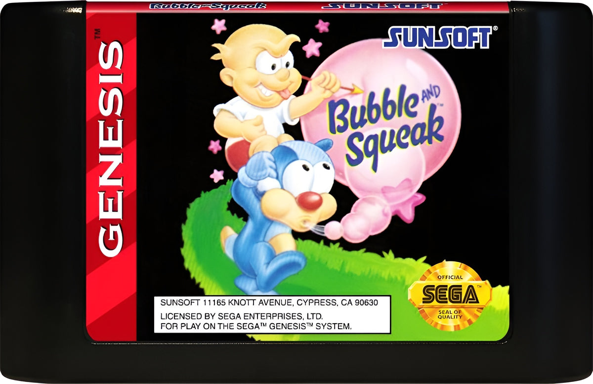 Bubble and Squeak Genesis - Video Game - Used - CaveGamers - Image 3
