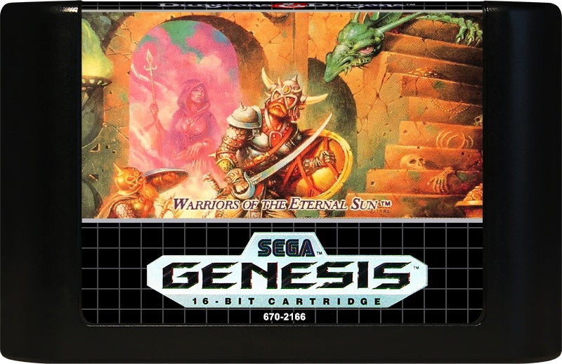 Dungeons & Dragons Warriors of the Eternal Sun Genesis - Video Game - Used - CaveGamers - Image 3