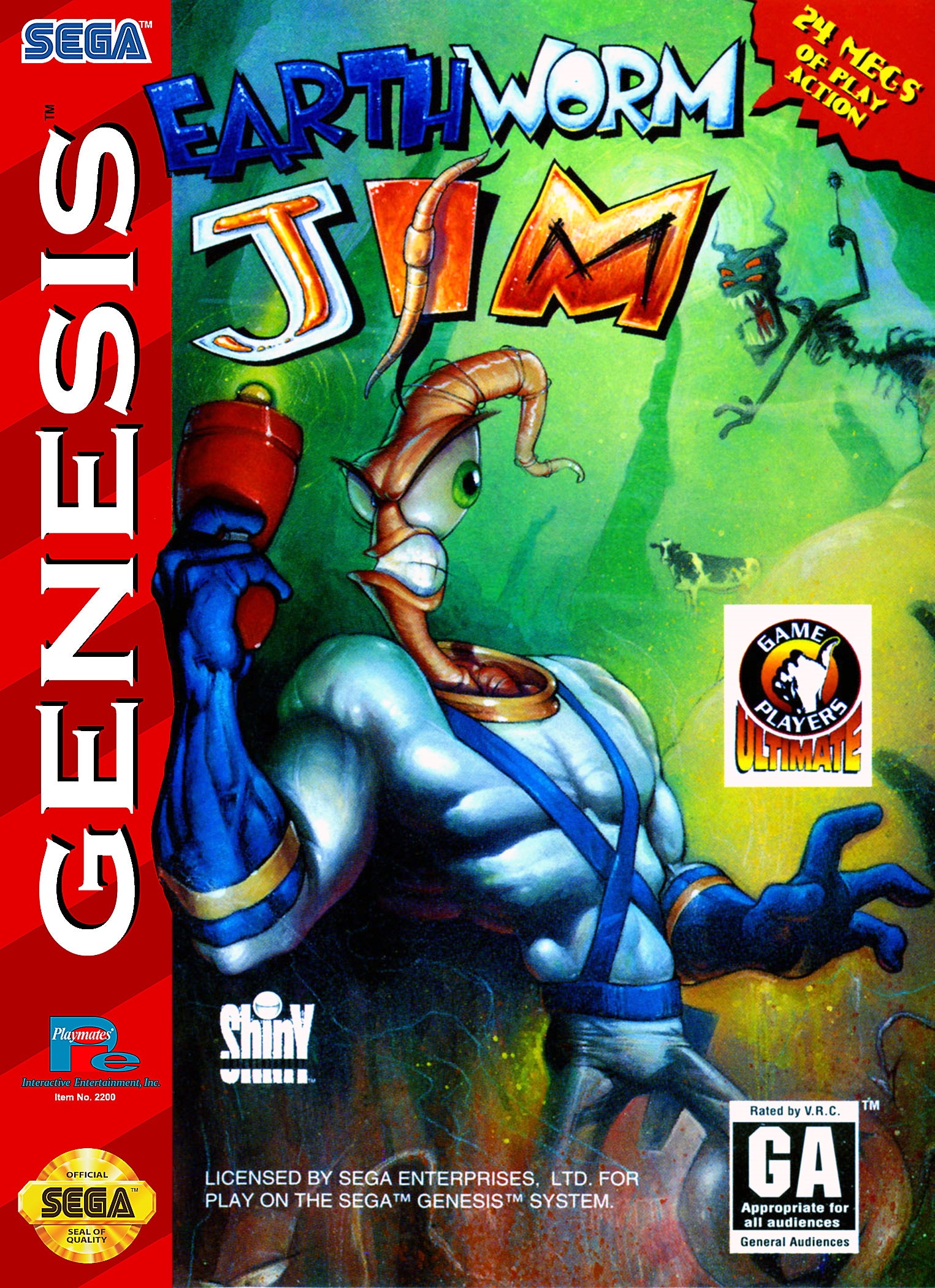 Earthworm Jim Genesis - Video Game - Used - CaveGamers