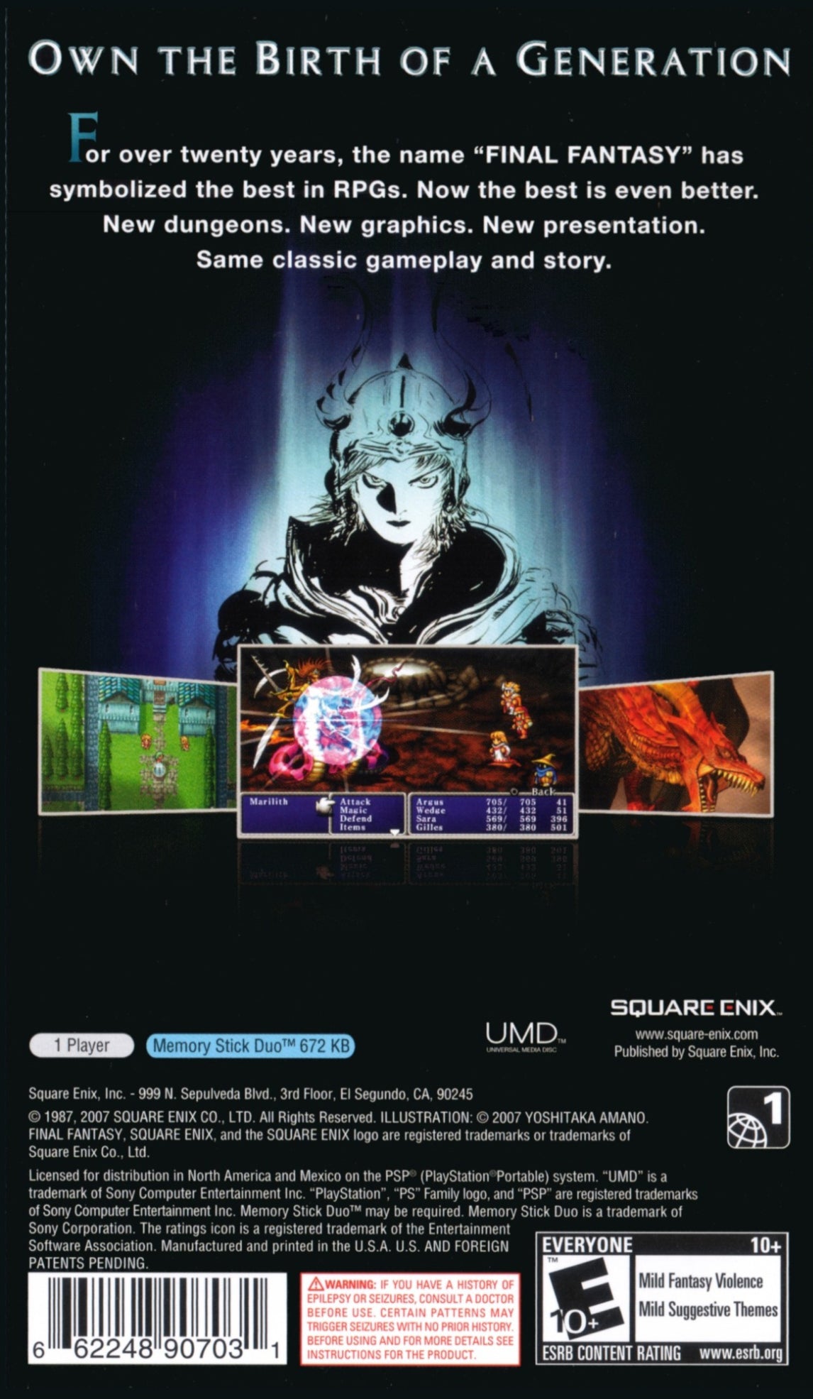 Final Fantasy PSP - Video Game - Used - CaveGamers - Image 2
