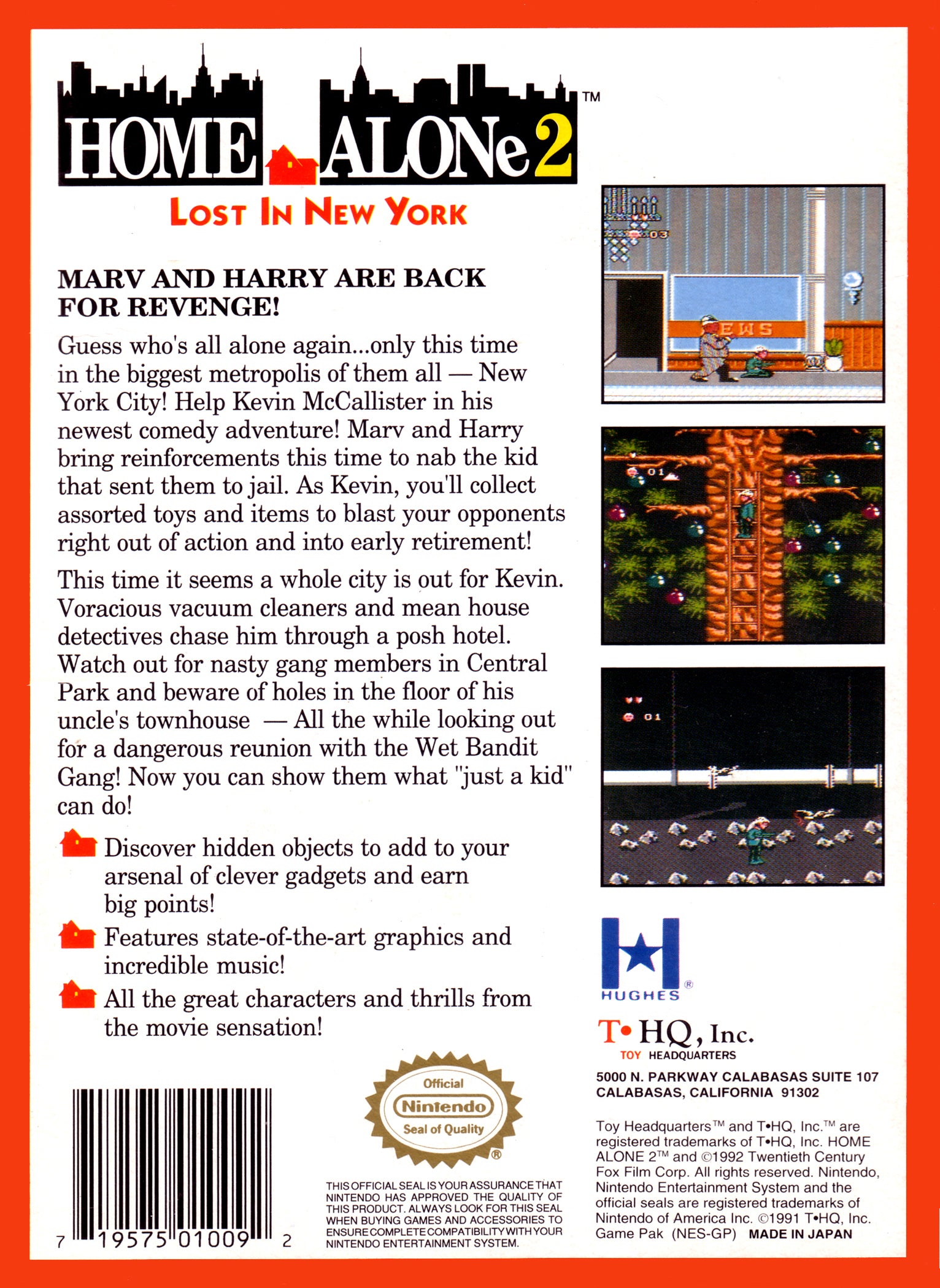 Home Alone 2 Lost In New York NES - Video Game - Used - CaveGamers - Image 2