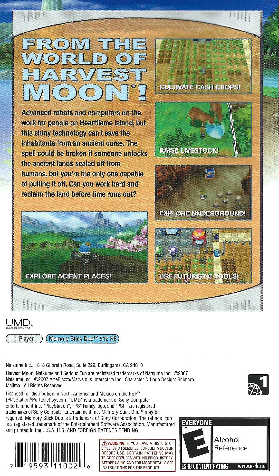 Innocent Life A Futuristic Harvest Moon PSP - Video Game - Used - CaveGamers - Image 2