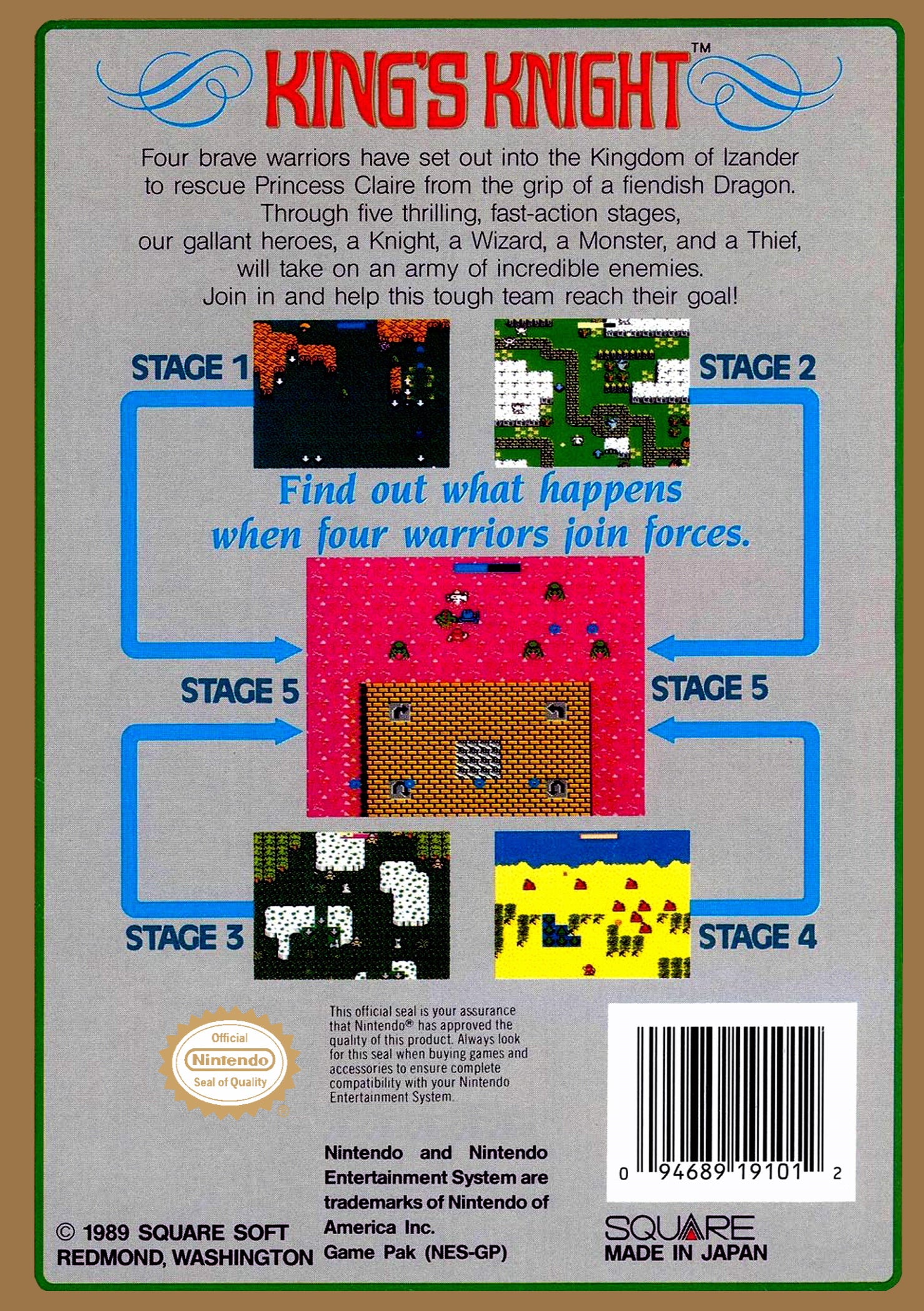 King's Knight NES - Video Game - Used - CaveGamers - Image 2