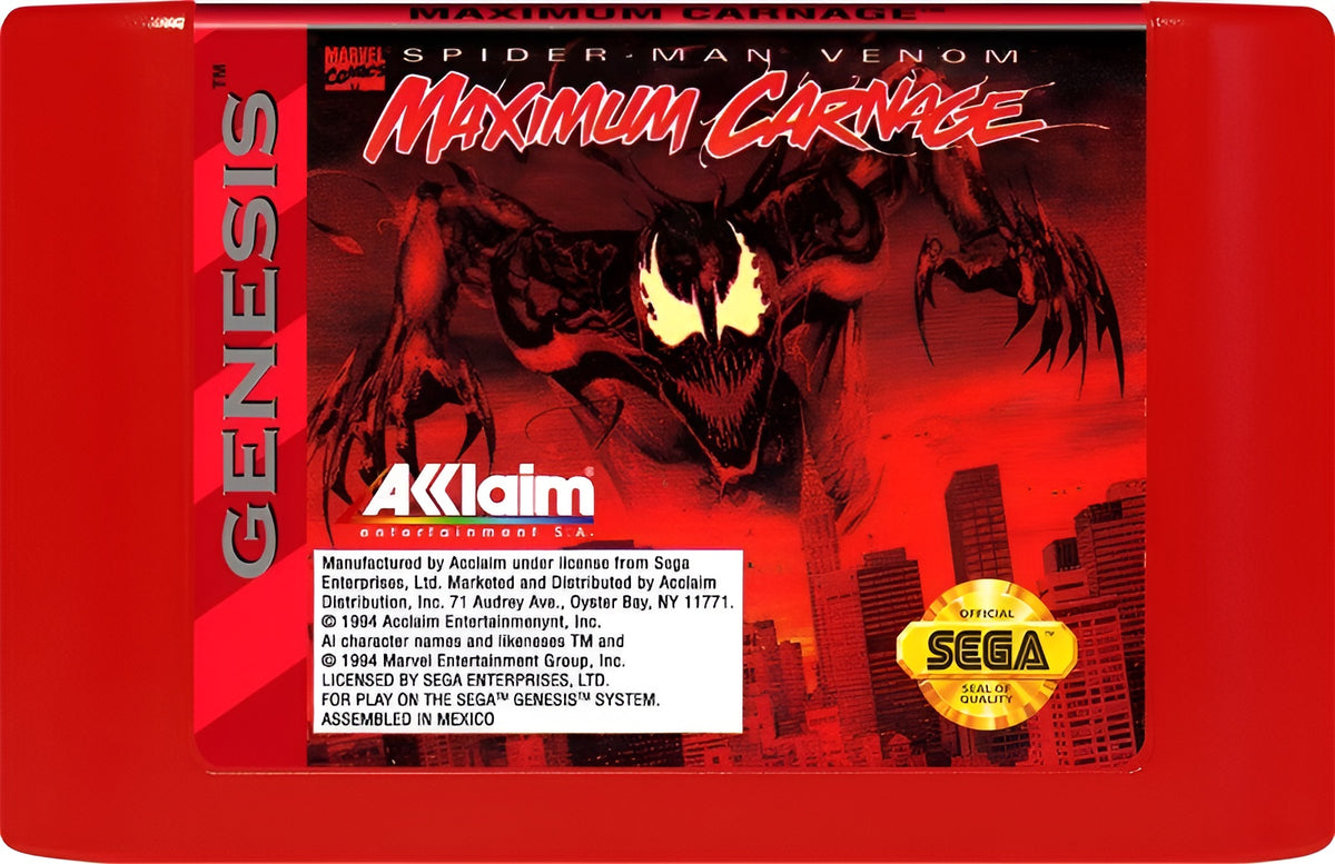 Spiderman Maximum Carnage Genesis - Video Game - Used - CaveGamers - Image 3