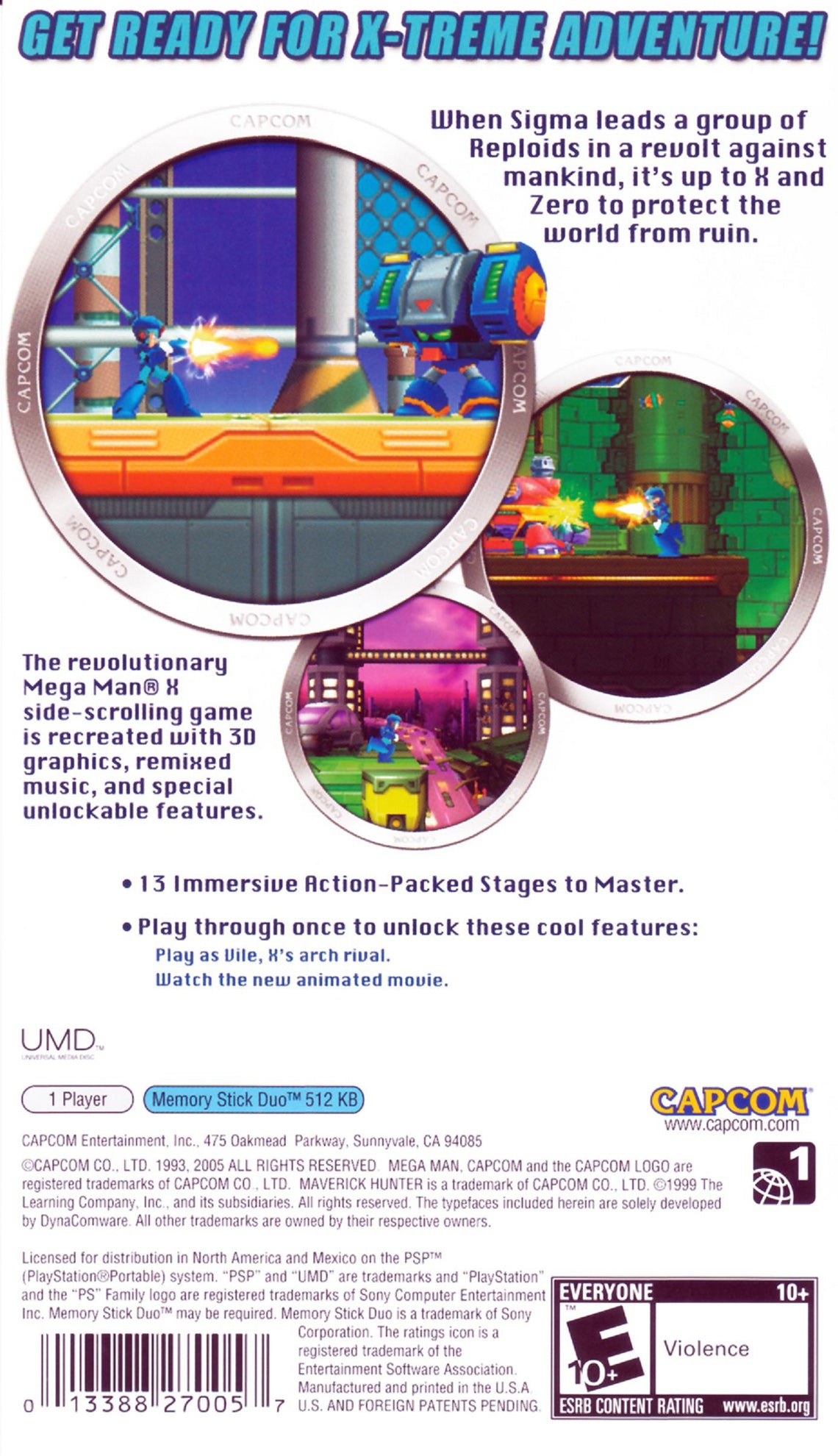 Mega Man Maverick Hunter X PSP - Video Game - Used - CaveGamers - Image 2