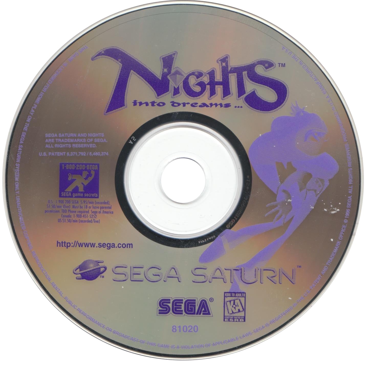 Nights Into Dreams Saturn - Video Game - Used - CaveGamers - Image 3