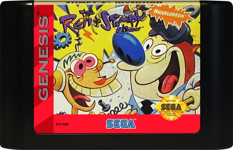 The Ren and Stimpy Show Stimpy's Invention Genesis - Video Game - Used - CaveGamers - Image 3