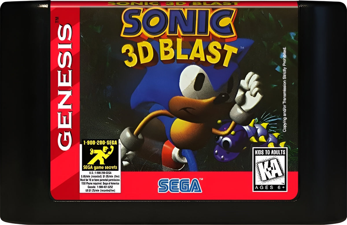 Sonic 3D Blast Genesis - Video Game - Used - CaveGamers - Image 3