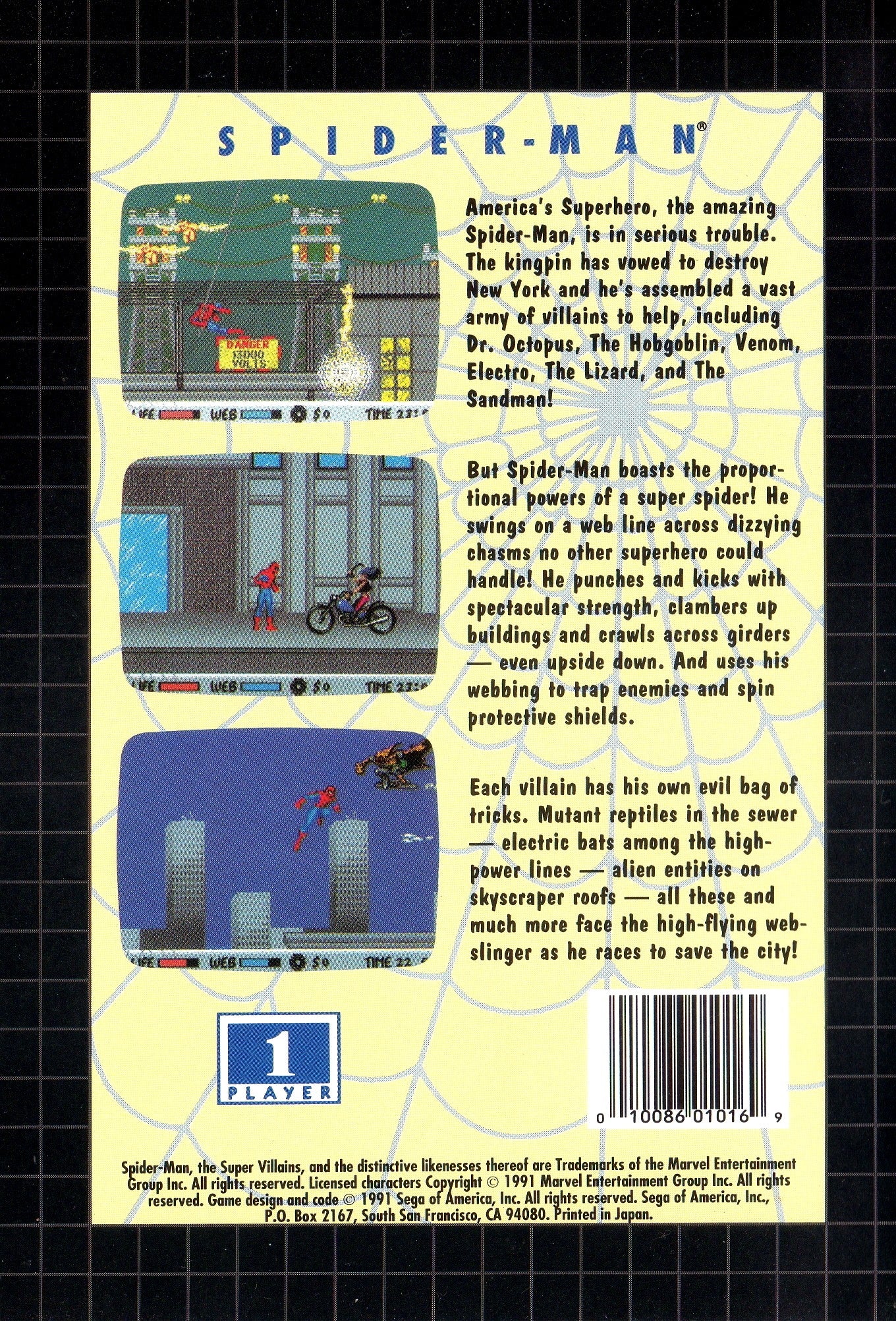 Spiderman Genesis - Video Game - Used - CaveGamers - Image 2