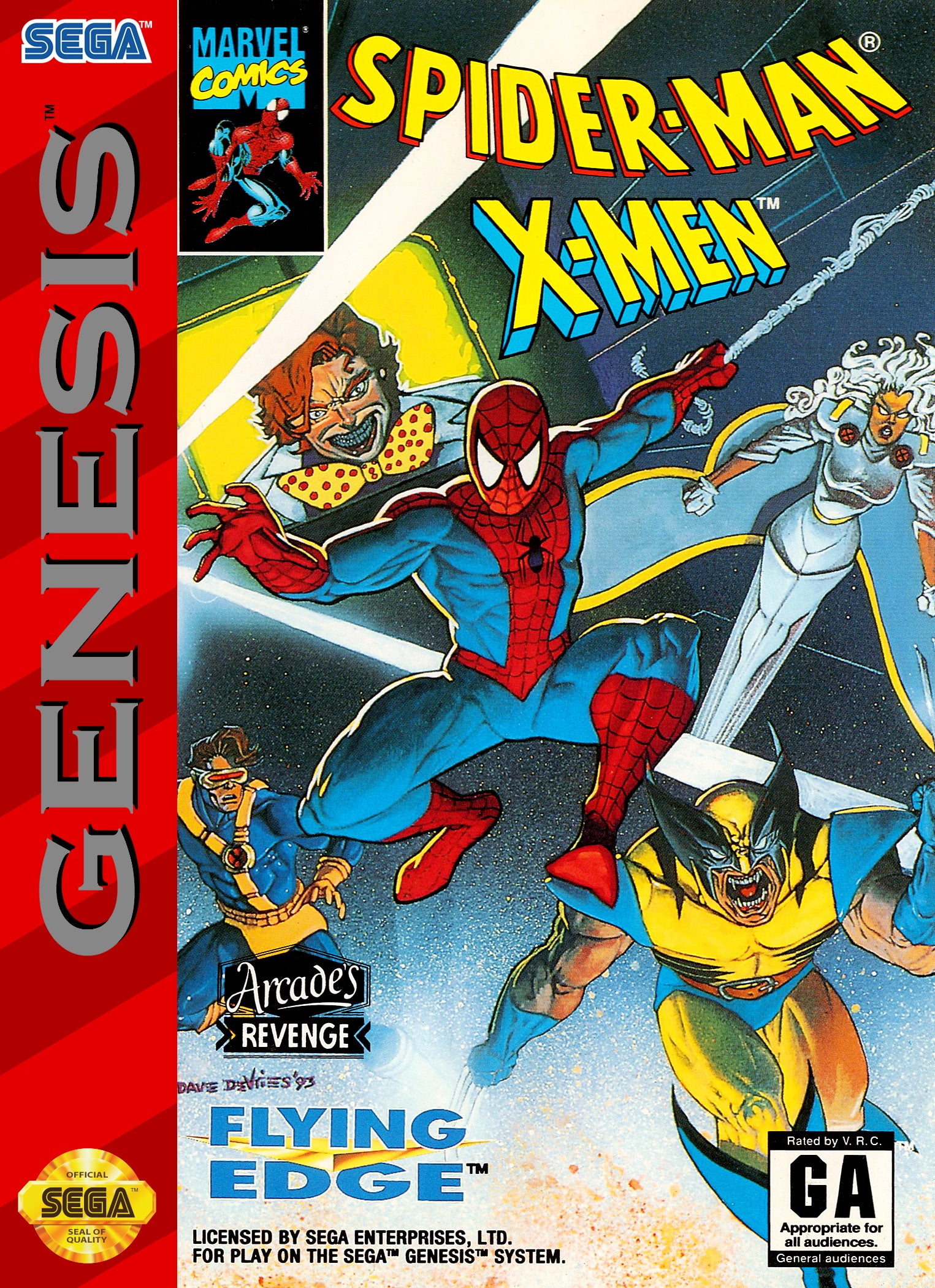 Spiderman X-Men Arcade's Revenge Genesis - Video Game - Used - CaveGamers