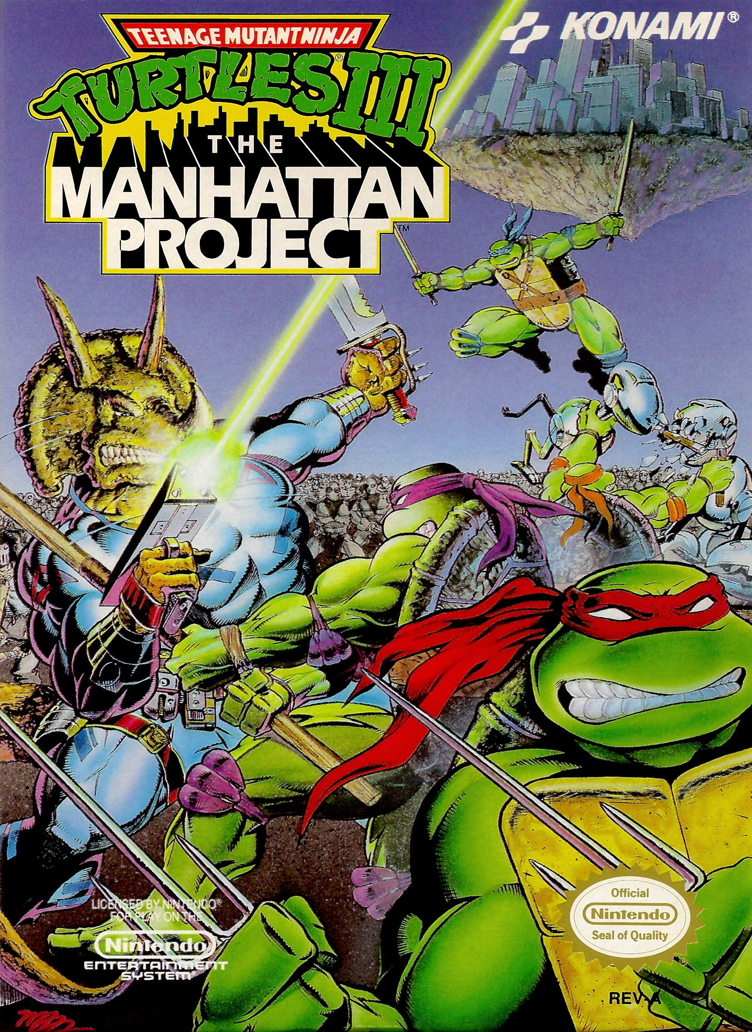 Teenage Mutant Ninja Turtles III The Manhattan Project NES - Video Game - Used - CaveGamers